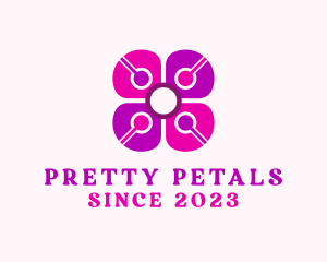 Flower Pollen Petals logo design