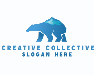 Winter Ice Polar Bear logo design