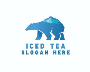 Winter Ice Polar Bear logo design