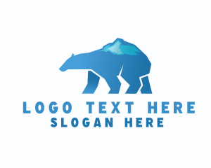 Creative Agency - Winter Ice Polar Bear logo design