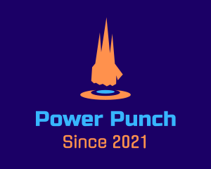 Fighter Hand Punch  logo design