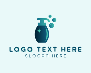 Cleaner - Soap Dispenser Sanitation logo design