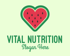 Nutritionist - Watermelon Fruit Love logo design