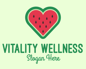 Healthy Lifestyle - Watermelon Fruit Love logo design