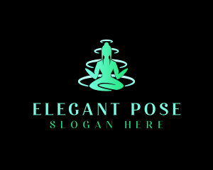 Pose - Yoga Meditation Pose logo design