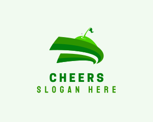 Green Flag - Green Golf Course logo design
