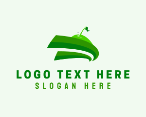 Flag - Green Golf Course logo design