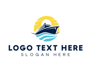 Water - Ocean Cruise Transportation logo design