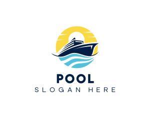 Resort - Ocean Cruise Transportation logo design