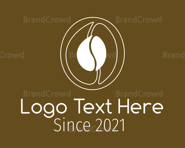 Coffee Bean Line Art Logo