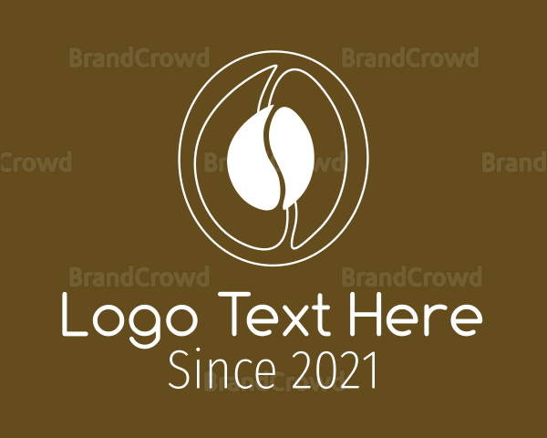 Coffee Bean Line Art Logo