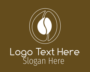 Coffee Bean Line Art Logo