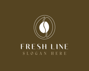 Coffee Bean Line Art logo design