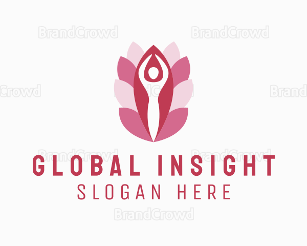 Wellness Yoga Flower Logo