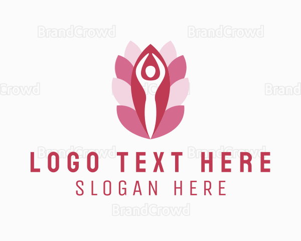Wellness Yoga Flower Logo