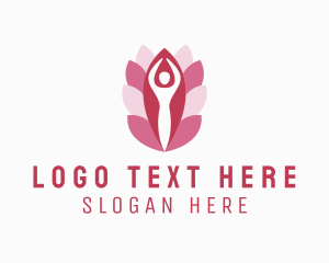 Massage - Wellness Yoga Flower logo design