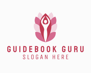 Wellness Yoga Flower  logo design