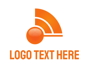 Communication - Orange Wave Signal logo design