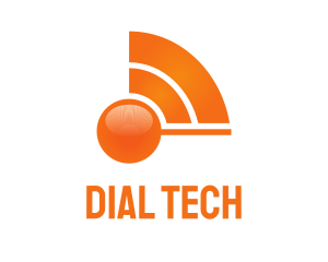 Dial - Orange Wave Signal logo design