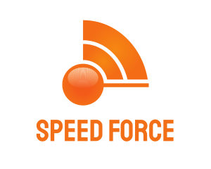Velocity - Orange Wave Signal logo design