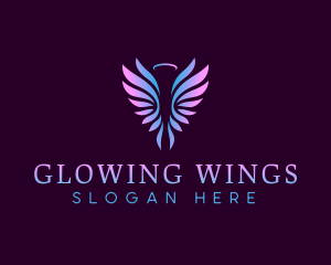 Angel Wings Halo logo design