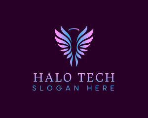 Angel Wings Halo logo design