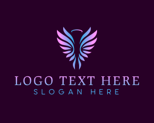 Ministry - Angel Wings Halo logo design