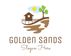 Sand - Beach House Resort logo design