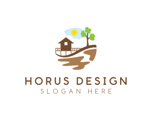 Beach House Resort logo design