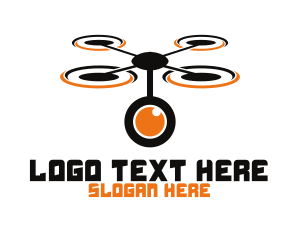 Videography - Camera Lens Drone logo design