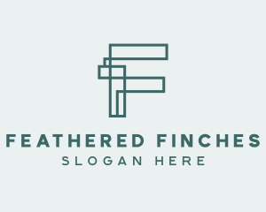 Architect Interior Design Letter F logo design