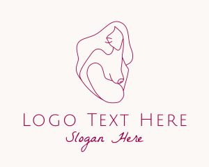 Lactation - Breastfeeding Mother & Child logo design