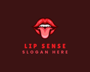 Tongue Sexy Lips logo design