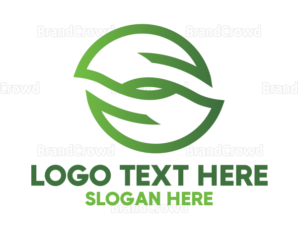 Twin Leaf Outline Logo