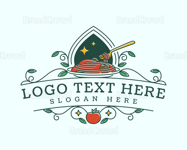 Tomato Spaghetti Pasta Logo