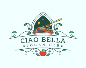 Tomato Spaghetti Pasta logo design