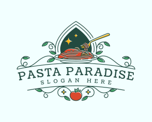 Pasta - Tomato Spaghetti Pasta logo design