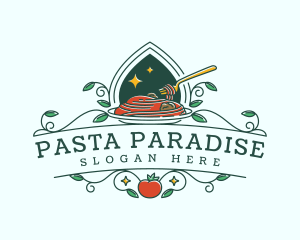 Tomato Spaghetti Pasta logo design