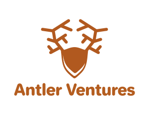 Deer Antlers Shield logo design