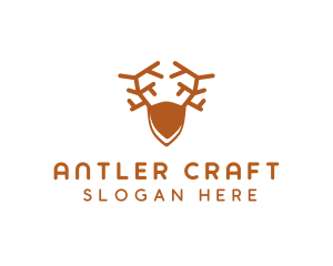 Deer Antlers Crest logo design