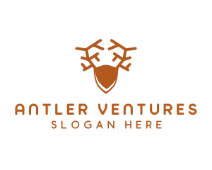 Deer Antlers Crest logo design