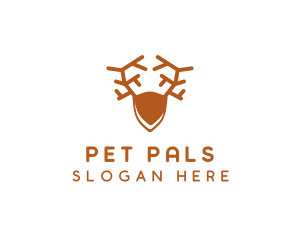 Deer Antlers Crest logo design