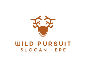 Deer Antlers Crest logo design