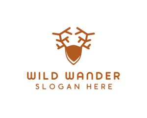 Deer Antlers Crest logo design