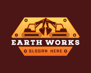 Excavation - Excavator Machinery Backhoe logo design