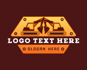 Digger - Excavator Machinery Backhoe logo design