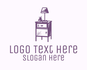 Side Table - Purple Side Table logo design