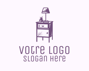 Upholsterer - Purple Side Table logo design