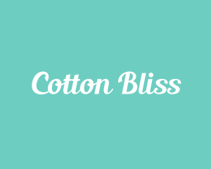 Cotton - Aqua Fresh Text logo design