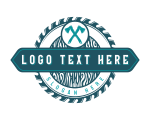 Lumber - Axe Woodwork Lumberjack logo design